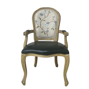 เก้าอี้รับประทานอาหารฝรั่งเศสไม้เนื้อแข็งยุโรปโบราณเพื่อทําเก้าอี้เก้าอี้กระเป๋าเปื้อนุ่มย้อนยุคเก้าอี้บาร์ - Product Image 1