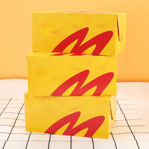 Boîte à emporter en papier <span class=keywords><strong>kraft</strong></span> personnalisable jetable commerciale Snack BBQ résistant à l'huile pour poulet frit coréen pour les industries alimentaires - Product Image 4