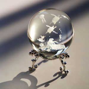 Medusa de Cristal con Grabado Láser 3D, Espécimen Decorativo, Regalo Creativo de Feng Shui para Bodas y Navidad, 8x8x8cm, Directo de Fábrica - Product Image 3