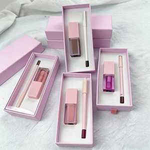 Kit de Maquillaje Labial Vegano 2 en 1 al por Mayor, Aceite Labial Hidratante que Cambia de Color, Delineador de Labios Mate de Alta Pigmentación - Product Image 3
