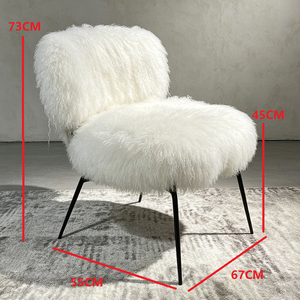 Fauteuil individuel en <span class=keywords><strong>laine</strong></span> avec pieds en acier inoxydable noir, mobilier de maison très demandé pour salon - Product Image 6
