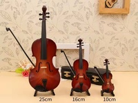 Professional Mini Musical Instrument Model Wooden Violin Model for Friends Birthday Gift