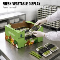 Boîte d'emballage en carton ondulé écologique, imperméable et imprimée sur mesure pour légumes frais et maïs