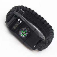Bracelet de survie en paracorde 7 en 1, multifonctionnel, tactique, d'urgence, pour le camping, la randonnée, la survie, EDC, bracelet de secours, sangle de poignet