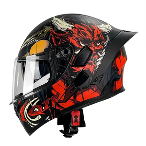 DOT ECE承認ダブルレンズM/L/XL/XXLファッションフルフェイスモトクロスatvカートフリップアップオートバイヘルメット - Product Image 4