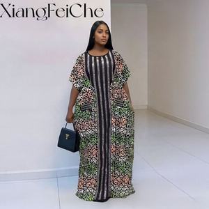 <span class=keywords><strong>Abito</strong></span> Bubu da Donna Stile Africano Nuovo Modello 2026, Moda Estiva Casual Ampio con <span class=keywords><strong>Stampa</strong></span> <span class=keywords><strong>Etnica</strong></span> e Dettagli Diamantati per Feste - Product Image 1