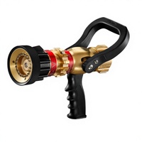 Pistolet d'incendie de secours d'urgence avec contrôle de débit en 4 étapes, compatible avec tuyau d'incendie, construction en alliage d'aluminium, personnalisable