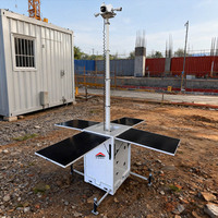 Torre de Seguridad para Obras de Construcción con Panel Solar Monocristalino de 4*350W, Mástil de 6m, Inversor de 1000W y Diseño Impermeable
