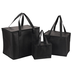 Insulated Nonwoven Felt <b>Lunch</b> <b>Bag</b> Custom Size Water Resistant Eco-Friendly 4 Persons Portable Cooling Food Storage Carry <b>Bag</b> for - Product Image 1
