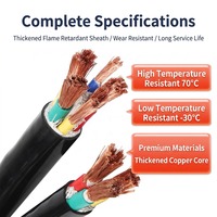 Kabel Listrik Rvv 7 Core 300/500V 0.2/0.3/0.5/0.75/1/1.5/2.5/4/6/10 Bulat PVC