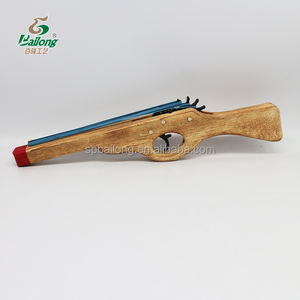 <span class=keywords><strong>Bailong</strong></span> — pistolet en bois, haute qualité, jouet, bande caoutchouc, tir, pour enfants, prix d'usine - Product Image 5