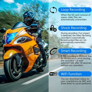 Se20 1080P Không Thấm Nước Xe Máy Phía Trước + Phía Sau Máy Ảnh DVR Dashcam Hệ Thống 2 Inch Hiển Thị Dual Kênh Xe Máy Video Recorder - Product Image 5