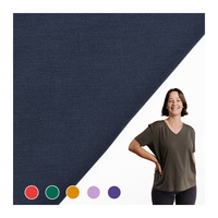 Tela de punto al por mayor, tela de jersey de poliéster de color liso para ropa de casa y ropa interior