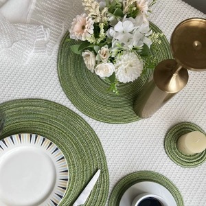 Tappetino fatto a mano in stile tinta unita moderno in fabbrica per la decorazione della tavola di nozze o della festa di casa Hotel - Product Image 3