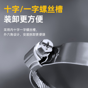Lichang Stainless Steel Hose Clamp 6-44mm Turn-Key Handle General Industry Pipe Clamp - Product Image 3