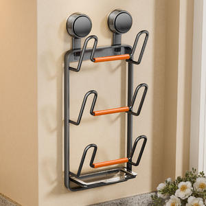 Nuevo Soporte para Tapas de Ollas con Ventosa, Multicapa, Montado en la Pared, con Bandeja Colgante, Estante de Almacenamiento de Cocina, Forma Cuadrada, Multiusos - Product Image 3