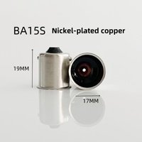 Douille de support de lampe de voiture B15 BA15S BAY15D BA15D BAY15S, tube droit en cuivre nickelé, base de tête de lampe à souder