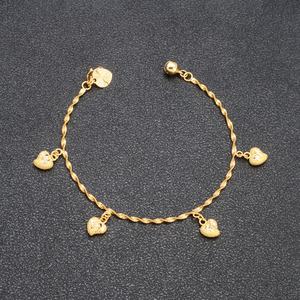 JXX JSL-Z7/9-79 Nouveau bracelet en laiton avec petit pendentif en forme de cœur, plaqué or 24 carats, bijoux pour femmes, vente chaude - Product Image 4