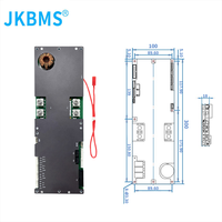 JIKONG Smart BMS 15S 16S 48V LiFePo4 Li-Ion Batterie 100A 150A 200A pour Vélos/Trottinettes Électriques avec Équilibrage Actif et Conception PCB
