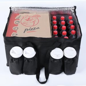 Bolsa Térmica Aislada para Transporte de Motocicleta, Bolsa Térmica para Entrega de Alimentos, Pizza, Color Negro - Product Image 1
