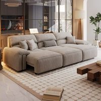 Nouveau Canapé Électrique Multifonctionnel en Chenille 2026 à Trois Places, Canapé-Lit Rétractable et Ajustable en Tissu pour Salon, Double Usage