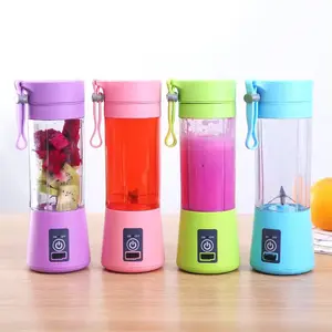 Mini USB Rechargeable Home Blender And Mixer 6 Blades Juice Plastic Electric Juicer Cup Portable Blenders