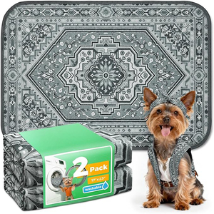 Lot de 2 tapis d'entraînement lavables pour <span class=keywords><strong>chiens</strong></span>, absorbants, réutilisables, tapis d'entraînement pour <span class=keywords><strong>chiots</strong></span>, tapis antidérapants pour <span class=keywords><strong>chiots</strong></span>, tapis de propreté pour <span class=keywords><strong>chiots</strong></span>, 18 x 24 pouces - Product Image 1