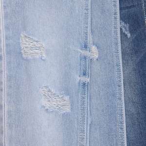 Cao Cấp 10Oz 80/20 Bông Poly Vải Denim Vải Không Căng Màu Xanh Nhà Máy Trực Tiếp - Product Image 3