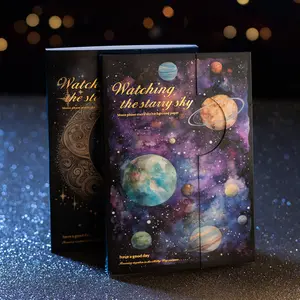 30 adet/paket kroki kağıt Stargazer serisi ay fazları yıldızlı gece el kitabı DIY arka plan desteği