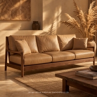 Canapé Chesterfield C020 intemporel de style européen, ensemble trois places en cuir PU, accents en bois finis à la main, raffiné