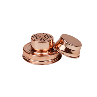 Couvercles de shaker à cocktail en verre Mason doré rose personnalisés, qualité alimentaire, 70 mm, en acier inoxydable