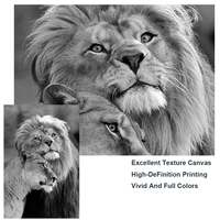 Affiche de Lion sauvage africain, noir et blanc, Art mural, Animal, impressions sur toile, peintures, décor