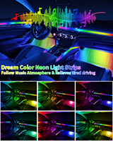 18 1 Symphony Dual Zone RGB 64 Lumières LED de sol de voiture en acrylique, éclairage d'ambiance coloré, état neuf, accessoires de voiture