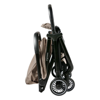 Poussette pliable pour bébé Brightbebe, cadre en alliage d'aluminium léger, pliage automatique, poussette compacte, roues EVA, certifiée EN1888