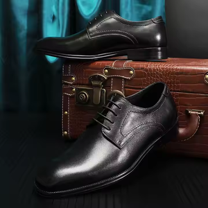 รองเท้าหนังแท้สีธรรมชาติสำหรับผู้ชาย รองเท้าหนังวัวแบบผูกเชือกสำหรับธุรกิจและงานทางการ - Product Image 2
