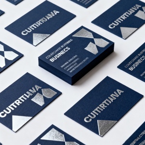 Cartes professionnelles personnalisées avec logo imprimé, cartes noires CR80, finition mate, vernis UV localisé, cartes cadeaux VIP, cartes de remerciement, papier artistique gaufré - Product Image 1