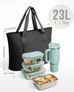 Sacs isothermes pour femmes, sac fourre-tout isotherme avec compartiment pour ordinateur portable pour le travail, les infirmières, les activités de plein air - Product Image 2