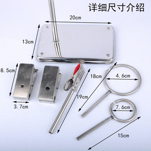 Complete stainless steel stand, 60cm high square base, multi-functional laboratory stand for <b>physics</b> and chemistry instruments. - Product Image 2