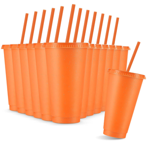 24oz Halloween riutilizzabili tazze con coperchi e cannucce sfuse per adulti Kid Women Party, portatile a prova di fuoriuscita tazze per caffè ghiacciato - Product Image 1