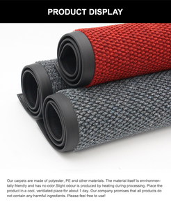 Estera multiusos resistente con respaldo de PVC para puerta delantera, estera bereber lavable antideslizante resistente alfombra para atrapar suciedad - Product Image 2