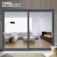 Portes modernes extérieures en verre double Fuson avec stores intégrés Portes coulissantes en aluminium au design moderne