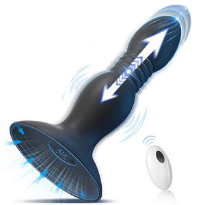 Mainan seks Stimulator steker pantat pemijat prostat Cup penyedot Remote Control mainan seks untuk Pria Pasangan - Product Image 1