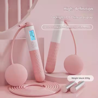 Corde à sauter sans fil avec balle de gravité pour enfants adultes Corde à sauter intelligente avec compteur