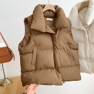 2023 nueva chaqueta de gran tamaño para <span class=keywords><strong>mujer</strong></span> de Otoño Invierno abrigo cálido de felpa chaqueta sólida agradable a la piel con bolsillo cremallera <span class=keywords><strong>chaleco</strong></span> sin mangas - Product Image 2
