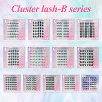 Cluster sans cruauté et végétalien 12mm cils bon marché moelleux Bond le plus fort Appuyez sur l'extension de cils bricolage
