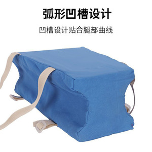 Coussin de soutien trapézoïdal pour les jambes en éponge bleue et polyester pour la remise en forme et la rééducation - Product Image 4