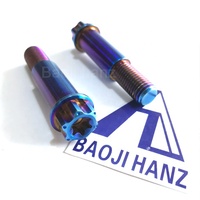 Baut dan mur Titanium biru