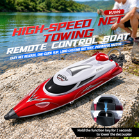 Bateau RC HJ809 avec fonction de largage de ligne, modèle de bateau rapide RC, jouet RC d'extérieur pour la pêche