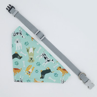 Nouveautés : Bandanas personnalisés imprimés avec des dessins animés, design carré, accessoires pour animaux de compagnie, bandanas tendance pour chiens et chats
