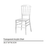 Chaise Chiavari Napoléon en Acrylique Transparent Moderne pour Hôtels, Banquets et Mariages – Vente en Gros pour Salons